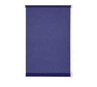 Gardinia Roller Blind for Clamping or Gluing, Daylight Roller Blind, Opaque, Mounting Kit Included, EASYFIX Roller Blind Plain, Dark Blue, 45 x 150 cm (WxH)