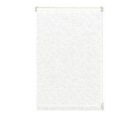GARDINIA Roller Blind with Subtle Seasons for Clamping or Gluing, Daylight Roller Blind, Opaque, Mounting Kit Included, EASYFIX Roller Blind Decor, White, 100 x 150 cm (WxH)