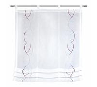 Gardinia Roman Blind Voile Embroidery White 80 x 120 cm
