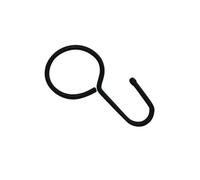 Gardinia Rope Hooks for Rope Tensioning Fittings, for Hanging Curtains and Curtains, Sturdy, Pack of 20, Metal, Matt Black