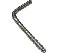 Gardinia Screw Hooks for Curtain Rods Matte Silver 2.5 cm, Alloy Steel