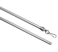 GARDINIA Sliding Rod for Panel or Sliding Curtains, Metal Hooks Included, Aluminium, 10 cm Long, White