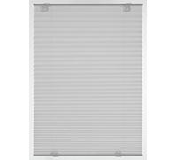 Gardinia Solo 36127 Pleated Blind with Suction Cups Opaque Folding Blind All Mounting Parts Included 2 Aluminium Operating Rails Grey 90 x 130 cm (W x H)