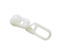 Gardinia T-roll rings with folding hooks, white, Acrylonitrile Butadiene Styrene (ABS), Nicht Zutreffend