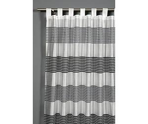 Gardinia Tab-top Curtain, Polyester, Silver Grey, 140 x 245 cm