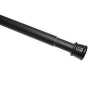 GARDINIA Tension Rod, Metal Rod, Extendable, Curtain Pole without Drilling or Screwing Required, Diameter 23/26 mm, Length 90-140 cm, Matte Black