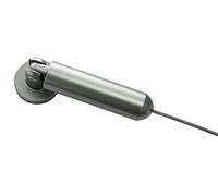 GARDINIA Race cable set for wall or niche mounting, length: 5 m, all mounting materials included, metal/matt silver