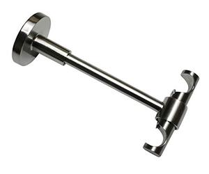 Gardinia Universal ceiling support open for diameter 16 mm, stainless steel look, 13.5 cm, Metal