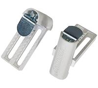 GARDINIA Universal clamp carrier for roller blinds and blinds, 2 Pieces, Incl. Allen Key, Drill- and screw-less assembly, White, Metal/Plastic, Adjustable 6-26 mm, 10004205