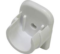 Gardinia Wall Bearing for Curtain Rods and Window Rods with Diameter 11 mm - 12 mm, for Recess Mounting, Pack of 2, Wall Mounting, Plastic, White