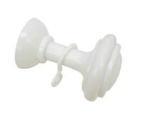 Gardinia White Plastic Scarf Holder with 2 Hooks 8cm Length
