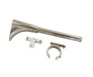 Gardinia Windsor Series 32044 Universal Wall Bracket with Ring and Cross Adaptor for Curtain Rods Diameter 25 mm Metal Stainless Steel Look