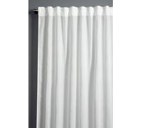 Gardinia Zen Silence Curtain with Integrated Curtain Tape, Translucent Curtain, Opaque, White, 135 x 245 cm