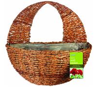 Gardman 12-Inch Round Rustic Wall Basket Planter, Multi-Colour