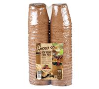 Gardman 8cm Fibre Pots Round Value Pack (Pack of 48)