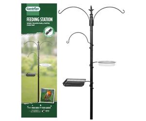 Gardman Bird Feeding Station Tall Free Standing Water Bath and Table Seed Feeder