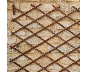 Gardman Expanding Wooden Trellis 1.8m x 0.3m Riveted Garden Climber Tan