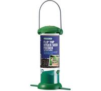 Gardman Flip Top Bird Feeder Easy Fill & Clean Hanging Feeder For Peanuts Seeds Suet And Nyjer Garden Use