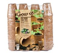 Gardman Grow it 08325 Round Fibre Pots, Multi-Colour, 6 cm