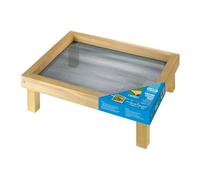 Gardman Wooden Ground Feeder Tray With Metal Micro Mesh Fsc Timber Ground Feeder