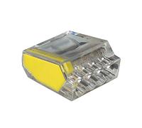 Gardner Bender 10-PC4 Push Connector 4 Wire, 100 Pack, Yellow