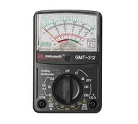 Gardner Bender GMT-312 Analog Multimeter, 5 Function / 12 Range, 300V AC/DC, for AC/DC Voltage & Current, Resistance, Continuity & Batteries, Black
