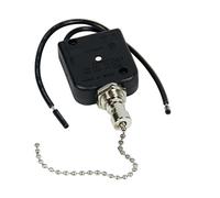 Gardner Bender GSW-35 Electrical All Angle Pull Chain Switch, SPST, ON-Off, 6 A/125V AC, 6 inch Wire Terminal