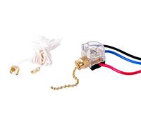 Gardner Bender GSW-39 Three-Speed Pull Chain Switch, DP3T, OFF-ON(A)-ON(B)-ON B), 6 A /125 V AC, for Replacement Home & Industrial Equipment
