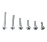 Gardner Bender SK-832T Screw Kit, 8-32 Round Phillips Head, 20 Each Size, 2/3, ⅞, 1, 1¼, 1 ⅝, & 2 inch., 135 Pc. Kit
