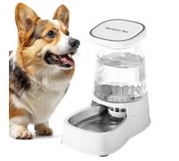 Gardner Pet 3.85L Pet Water Dispenser, Cat Bowls with Stainless Steel Bowl, Gravity Dog Water Dispenser, 100% BPA-Free Automatic Cat Feeder, Feeding Station for Medium & Large-Sized Pets, White