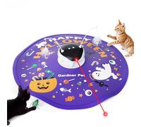 Gardner Pet 5-in-1 Automatic Interactive Cat Toys for Indoor Cats Adult, 3 Modes USB-C Rechargeable Laser Kitten Toys, with 2 Track Balls, 6 Feathers Rod, 1 Cover and Bird Sounds, Halloween