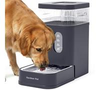 Gardner Pet 8.5L Automatic Dog Water Dispenser with Stainless Steel Bowl, Large Capacity Gravity Cat Water Dispenser with Filter, BPA-Free Automatic Dog Water Bowls, Stable and Spill-Resistant, Grey