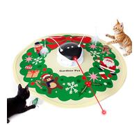 Gardner Pet Christmas 5-in-1 Automatic Interactive Cat Toys for Indoor Cats Adult, 3 Modes USB-C Rechargeable Laser Kitten Toys, with 2 Track Balls, 6 Feathers Rod, 1 Cover and Bird Sounds