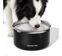 Gardner Pet Dog Bowls, 3.85L, Stainless Steel, Black