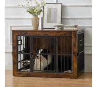 Gardner Pet Dog Crate Furniture, 98 cm, Rustic Brown