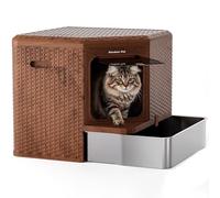Gardner Pet Extra Large Enclosed Cat Litter Box with Stainless Steel Tray