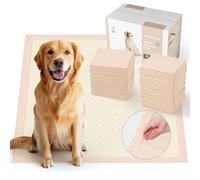 Gardner Pet Extra Large Puppy Pads 70x85cm, Ultra Absorbent Thicker Puppy Training Pads, 6 Layers of Leak-proof, Edge-Wrapping, Fast Drying, Suitable for Dogs, Cats, Rabbits (50 Pack, Apricot)
