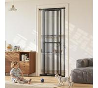 Gardner Pet Extra Tall No-Drill Cat Gate,Adjustable Steel Safety Gate,Black