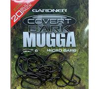 Gardner Tackle Covert Dark Mugga Hooks Barb - ECO Bulk 20 pcs per Pack (Size 6)