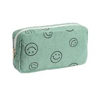 Gardsell Makeup Bag Purse Cosmetics Bags Corduroy Cute Cosmetic Pouch Handbags Purses Makeup Organizer Storage for Women, Large Green, Cosmetic Bags for Women Makeup Bag Large Capacity