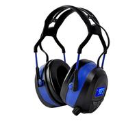 GARDTECH Bluetooth Noise Cancelling Ear Muffs with Wireless Radio MP3 FM Safety Ear Defenders, LCD Display, 4GB SD Card, Adult Ear Defenders for Garden Woodworking, Black&blue
