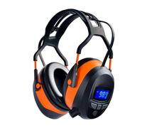 GARDTECH Ear Defenders, Noise Cancelling Headphones with Bluetooth MP3 FM Radio, NRR 29dB Safety Ear Muffs with LCD Display and 4GB Built-in SD Card for Garden Work