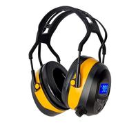 GARDTECH Ear Defenders, Noise Cancelling Headphones with Bluetooth MP3 FM Radio, NRR 29dB Safety Ear Muffs with LCD Display and 4GB Built-in SD Card for Adults & Garden Work (Black&Yellow)