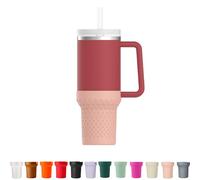 GardTok Silicone Boot Cover for Stanley Cup Accessories,Silicone Water Bottle Sleeve for Stanley Quencher H2.0 and Quencher Adventure Tumbler 40 oz Cup (Rose Quartz, 40oz)