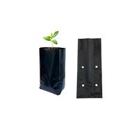 gardtree 100 Pcs Thicken Seedling Nursery Bags, 3.9" x 8" Deep Plastic Grow Bags with Drainage Holes, Heavy Duty Plant Starter Pots for Vegetables, Flowers, Succulents and Cuttings