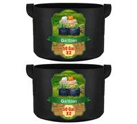 gardzen 2-Pack 50 Gallon Grow Bags, Aeration Fabric Pots with Handles, Pot for Plants