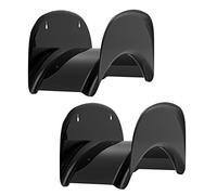 Gardzen 2-Pack Steel Wall-Mounted Heavy Duty Black Hose Bracket, Car Hose Holder, Carrier, Support for Garden Hose Hanger
