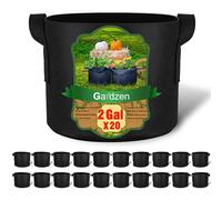 gardzen 20-Pack 2 Gallon Grow Bags, Aeration Fabric Pots with Handles, Pot for Plants