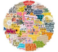 Garegce 100pcs Motivational Stickers, Colourful Positive Affirmation Quotes Sticker Pack for Kids Teens and Adults, Teacher Rewards and Classroom Prizes, Waterproof Vinyl for Laptops Water Bottles