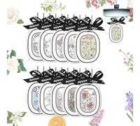 Garegce 10PCS Air Freshener for Cars & Homes, Car Freshener Hanging Ornaments Sachets, Long lasting Fragrance, Odour Eliminating for Car, Automotive, Wardrobe, Bedroom, Bathroom